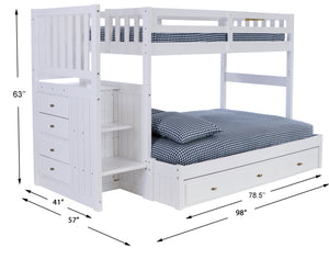 Julian Twin Over Full Staircase Loft Bed