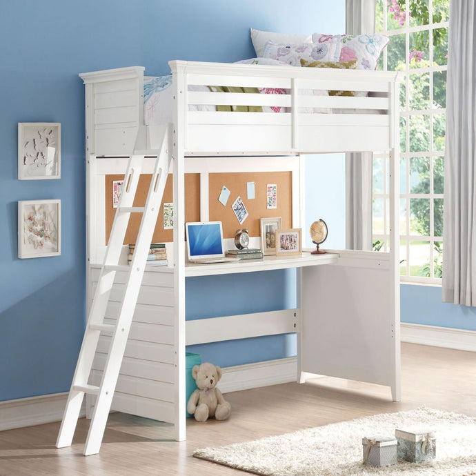 Lily Twin Loft Bed with Desk