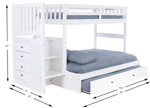 Julian Twin Over Full Staircase Loft Bed